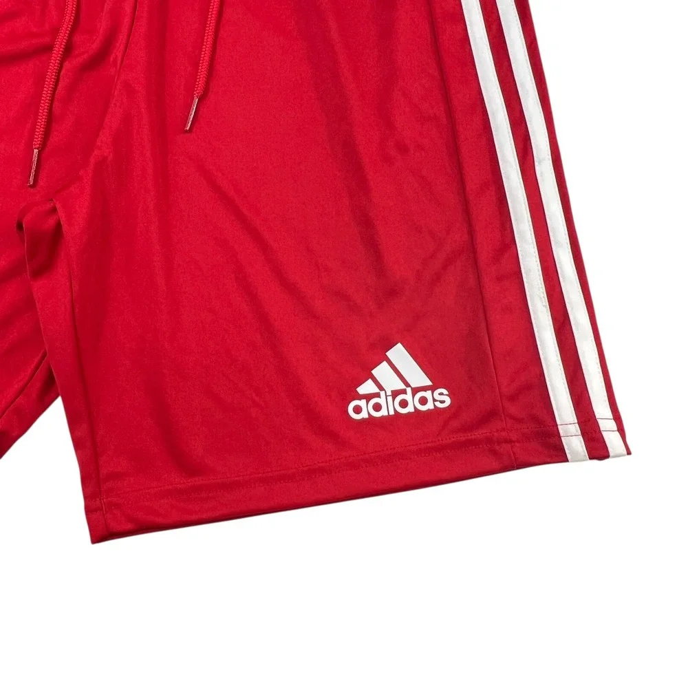 Adidas Kids Red Soccer Shorts Primegreen AEROREADY Drawstring‎ Size S Activewear